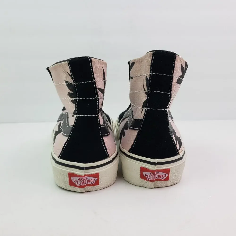 Vans Sk8-Hi 138 Decon Womens Sz 9.5 Mens Sz 8 Summer Leaf Pink Sneaker Shoes